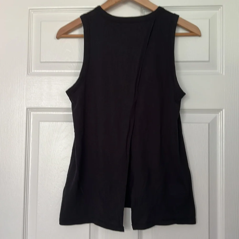 J. Crew Tie-Back Tank Top Black Small